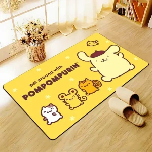 Cute Dog PomPomPurin And Friends Door Mat